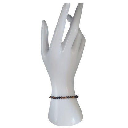 Bracelet Œil de Tigre Naturel – Perles 4 mm - Litho Natura