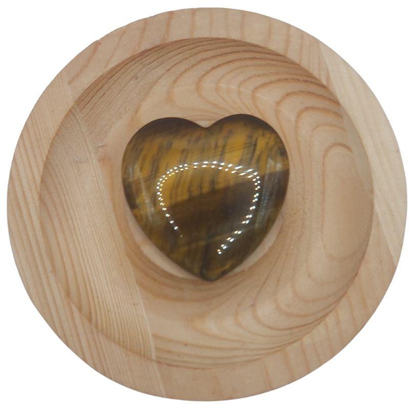 Coeur en pierre naturelle - Oeil de Tigre (Qualité A) - Litho Natura