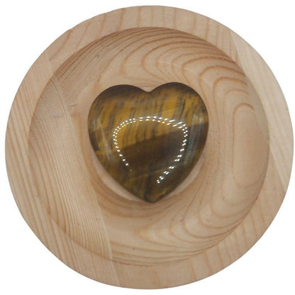 Coeur en pierre naturelle - Oeil de Tigre (Qualité A) - Litho Natura