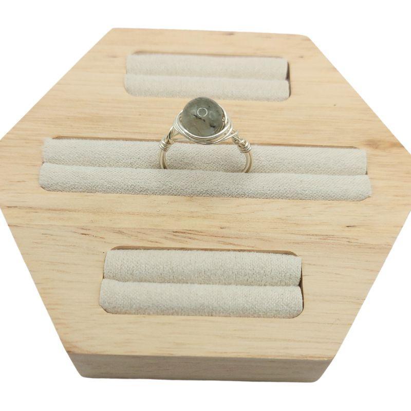 Bague en Pierre Naturelle - Labradorite - Litho Natura