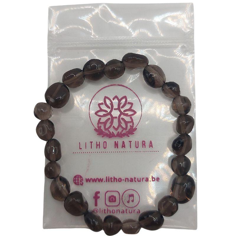 Bracelet en Obssidienne Naturelle en pierres taillées pour Enfants - Litho Natura