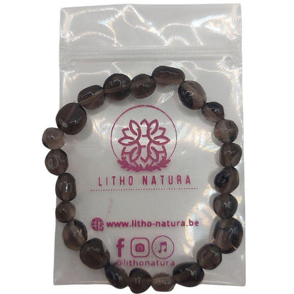 Bracelet en Obssidienne Naturelle en pierres taillées pour Enfants - Litho Natura