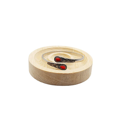 Bracelets Réglables en Métal et Pierres en Onyx Noir - Litho Natura