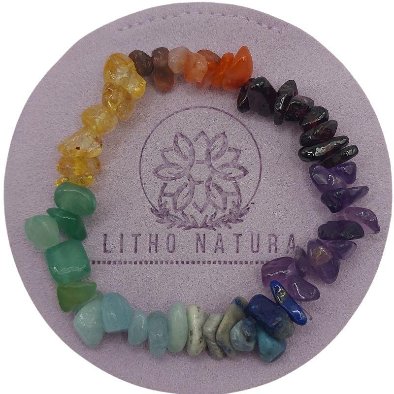 Bracelet Chips Baroque 7 Chakras pour Enfants - Litho Natura