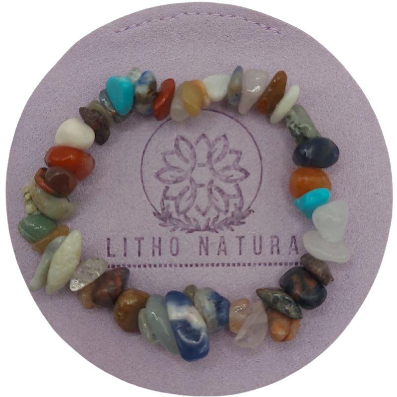 Bracelet Chips Baroque en Pierres Mixtes pour Enfants - Litho Natura