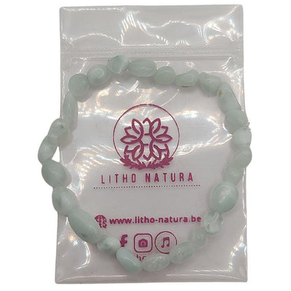 Bracelet Larimar Naturel en pierres taillées pour Enfant - Litho Natura