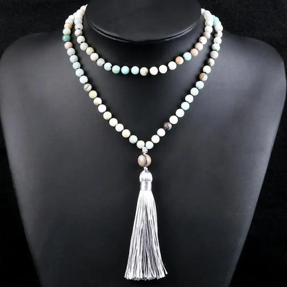 Collier Mala en Amazonite - Équilibre et Énergie - Litho Natura