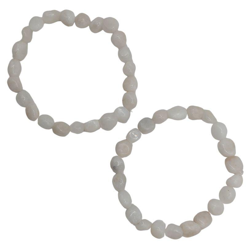 Bracelet en Pierre de Lune Naturelle en pierres taillées pour Enfants - Litho Natura