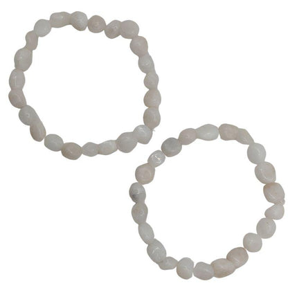 Bracelet en Pierre de Lune Naturelle en pierres taillées pour Enfants - Litho Natura