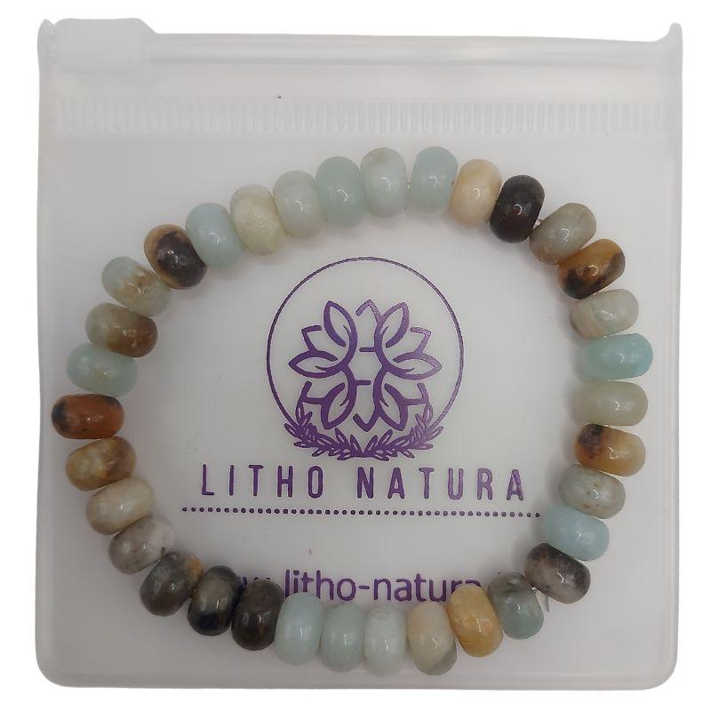 Bracelet Extensible en Amazonite Naturelle - Litho Natura