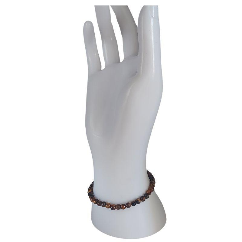 Bracelet Œil de Tigre Naturel – Perles 4 mm - Litho Natura