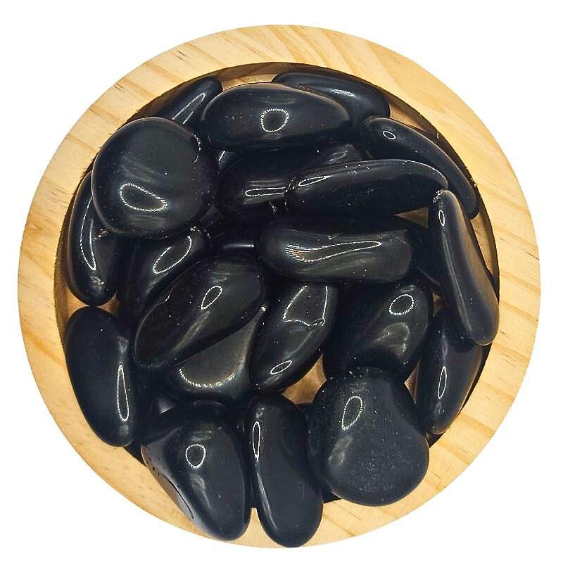 Pierres Naturelles Roulées Obsidienne Noire - Qualité AA - Litho Natura