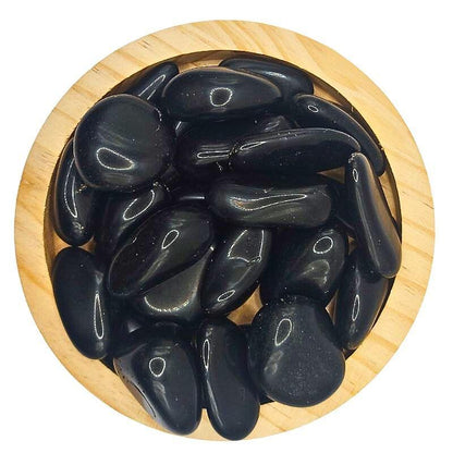 Pierres Naturelles Roulées Obsidienne Noire - Qualité AA - Litho Natura