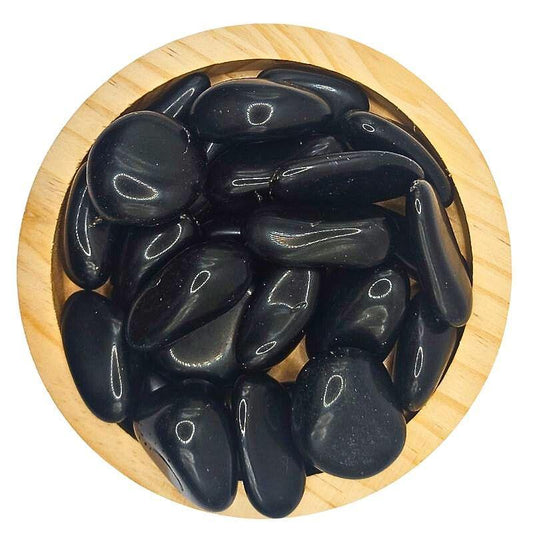 Pierres Naturelles Roulées Obsidienne Noire - Qualité AA - Litho Natura