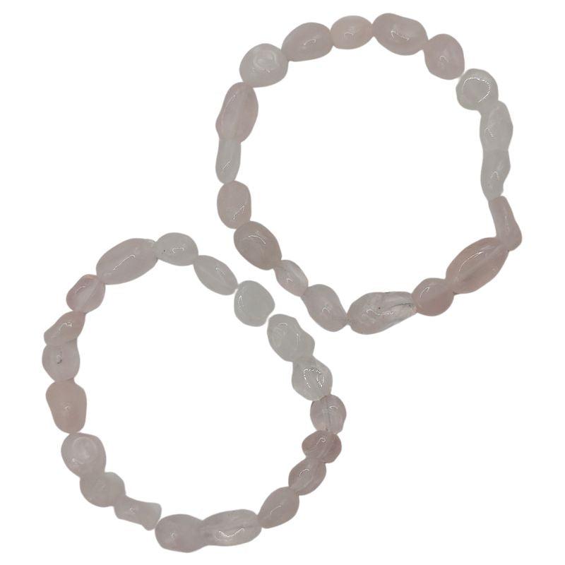 Bracelet en Quartz Rose Naturelle en pierres taillées pour Enfants - Litho Natura