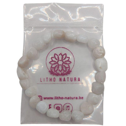 Bracelet en Pierre de Lune Naturelle en pierres taillées pour Enfants - Litho Natura