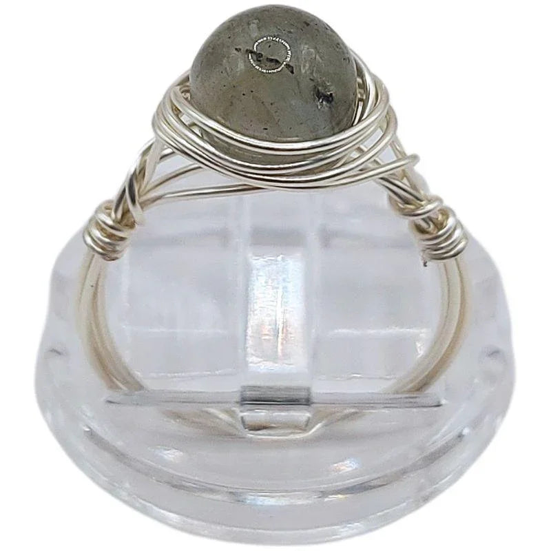 Bague en Pierre Naturelle - Labradorite - Litho Natura