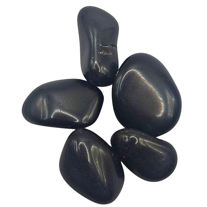 Pierres Naturelles Roulées Obsidienne Noire - Qualité AA - Litho Natura