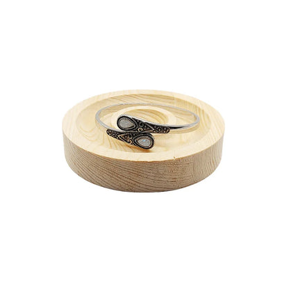 Bracelets Réglables en Métal et Pierres en Onyx Noir - Litho Natura