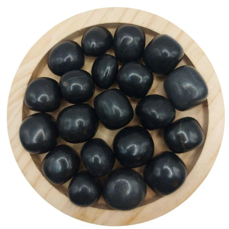 Pierres Naturelles Roulées Onyx noir - Qualité A - Litho Natura