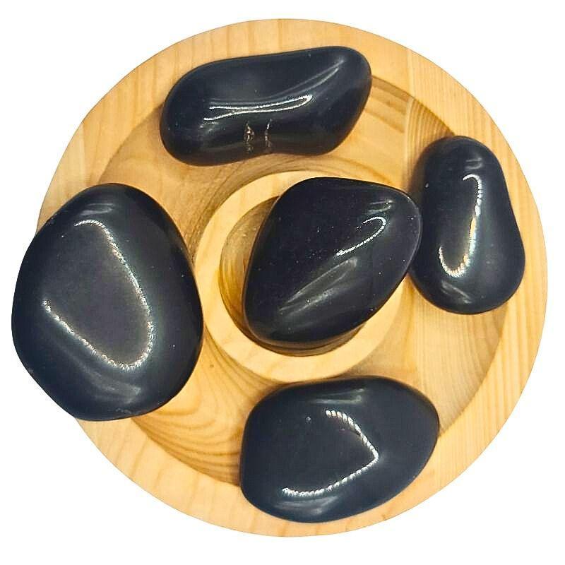 Pierres Naturelles Roulées Obsidienne Noire - Qualité AA - Litho Natura