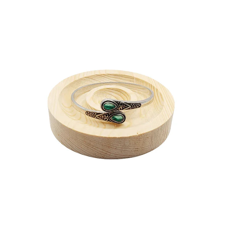 Bracelets Réglables en Métal et Pierres en Onyx Noir - Litho Natura