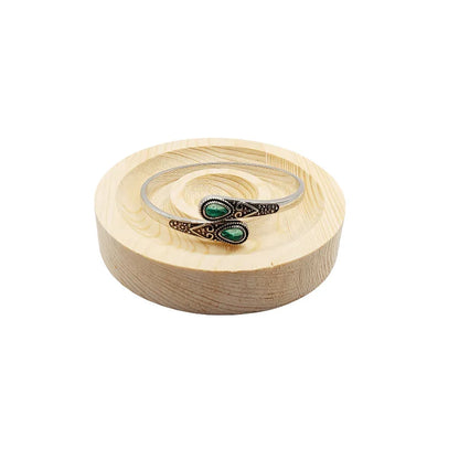 Bracelets Réglables en Métal et Pierres en Onyx Noir - Litho Natura