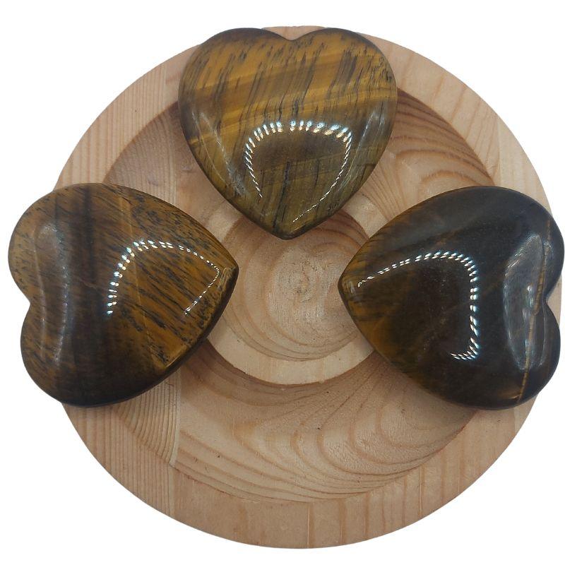 Coeur en pierre naturelle - Oeil de Tigre (Qualité A) - Litho Natura