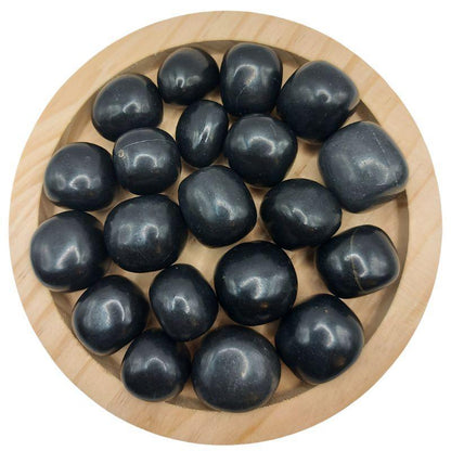 Pierres Naturelles Roulées Onyx noir - Qualité A - Litho Natura