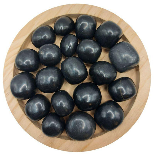 Pierres Naturelles Roulées Onyx noir - Qualité A - Litho Natura