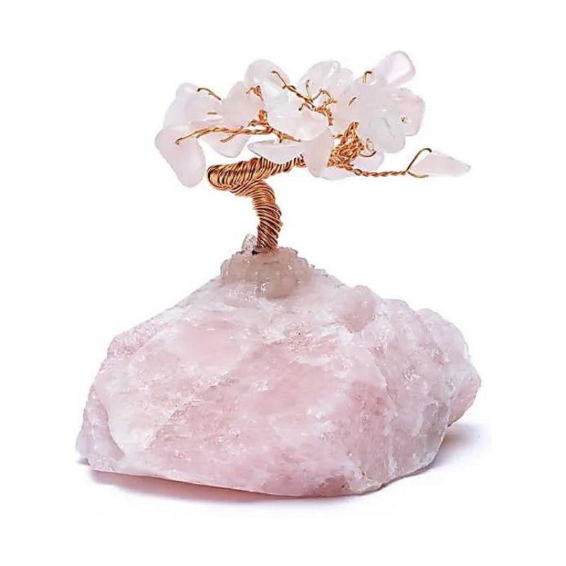 Arbre de Vie en Pierres Précieuses - Quartz Rose - Litho Natura