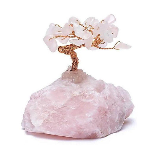 Arbre de Vie en Pierres Précieuses - Quartz Rose - Litho Natura