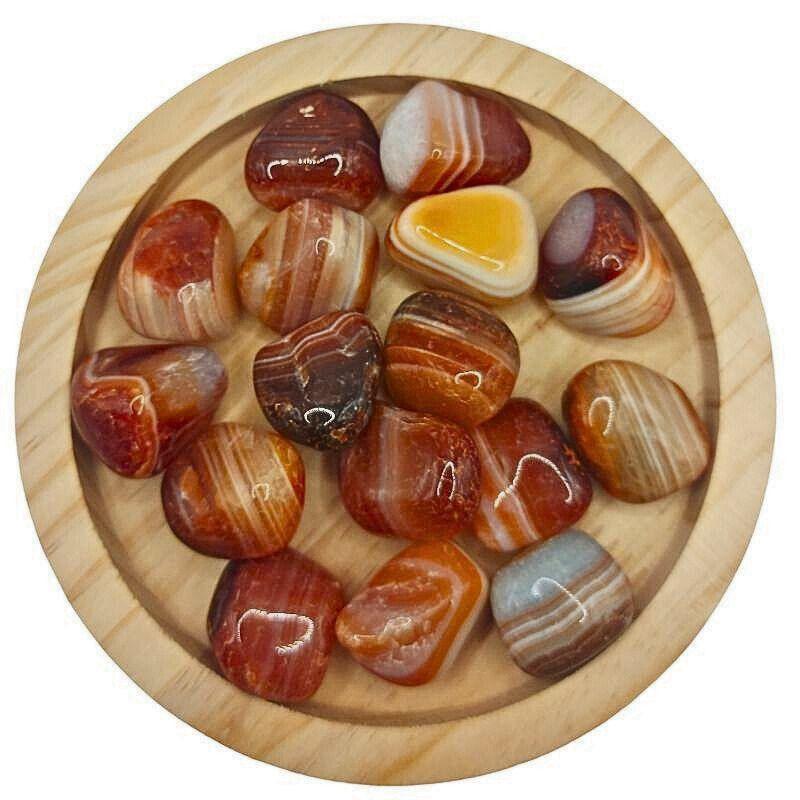 Pierres Naturelles Roulées Agate Sardonyx Rouge - Qualité A - Litho Natura