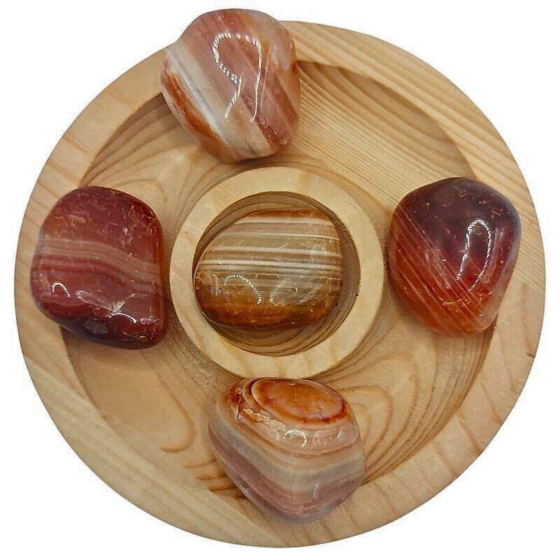 Pierres Naturelles Roulées Agate Sardonyx Rouge - Qualité A - Litho Natura