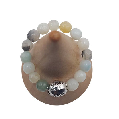 Anneau Extensible Mixte en Amazonite Naturelle