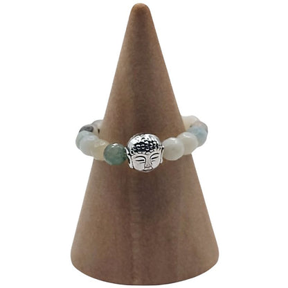 Anneau Extensible Mixte en Amazonite Naturelle