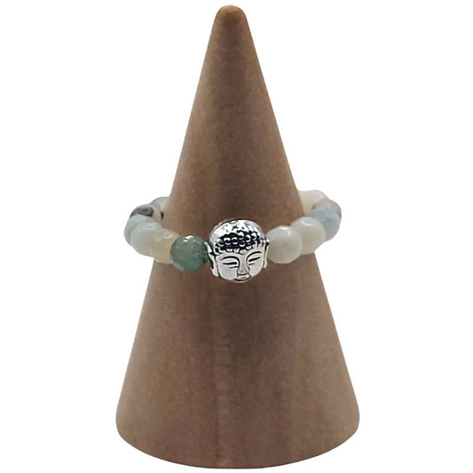 Anneau Extensible Mixte en Amazonite Naturelle