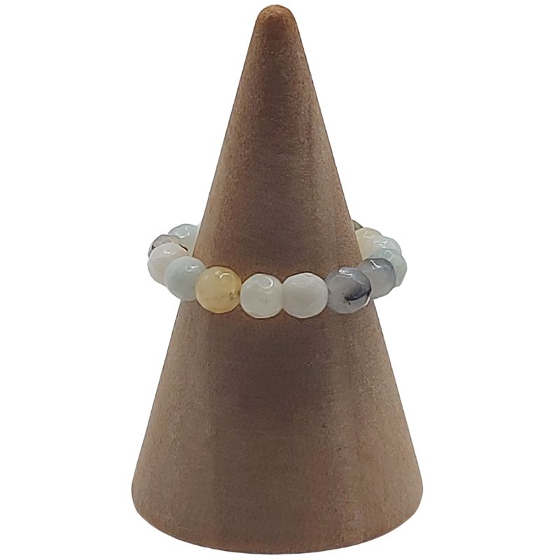 Anneau Extensible Mixte en Amazonite Naturelle