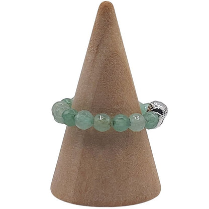 Anneau Extensible Mixte en Aventurine Verte Naturelle