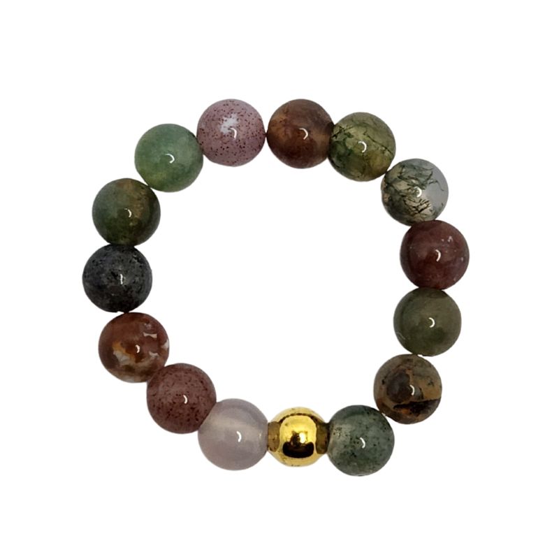 Anneau en Agate Indienne – Équilibre et Vitalité