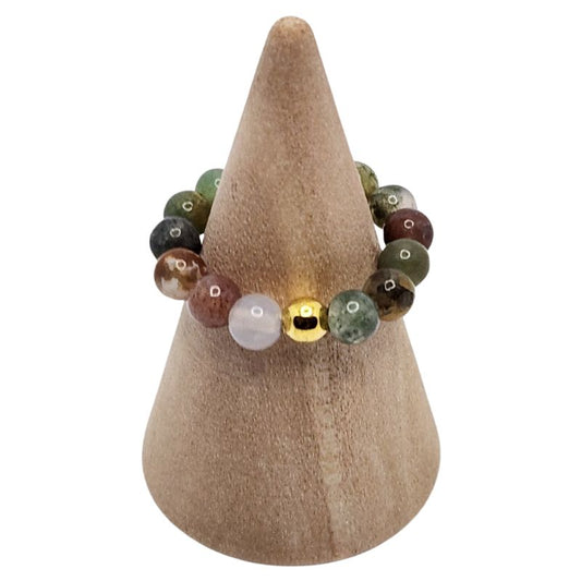 Anneau en Agate Indienne – Équilibre et Vitalité