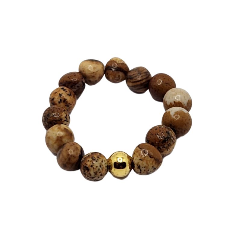 Anneau en Jaspe Paysage – Ancrage et Sérénité