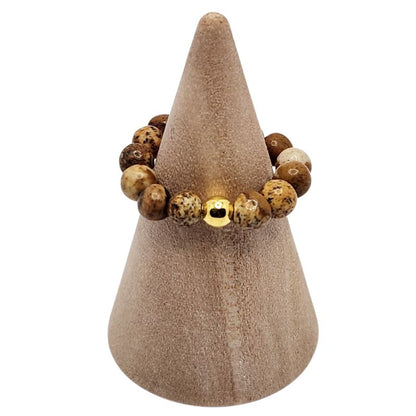 Anneau en Jaspe Paysage – Ancrage et Sérénité