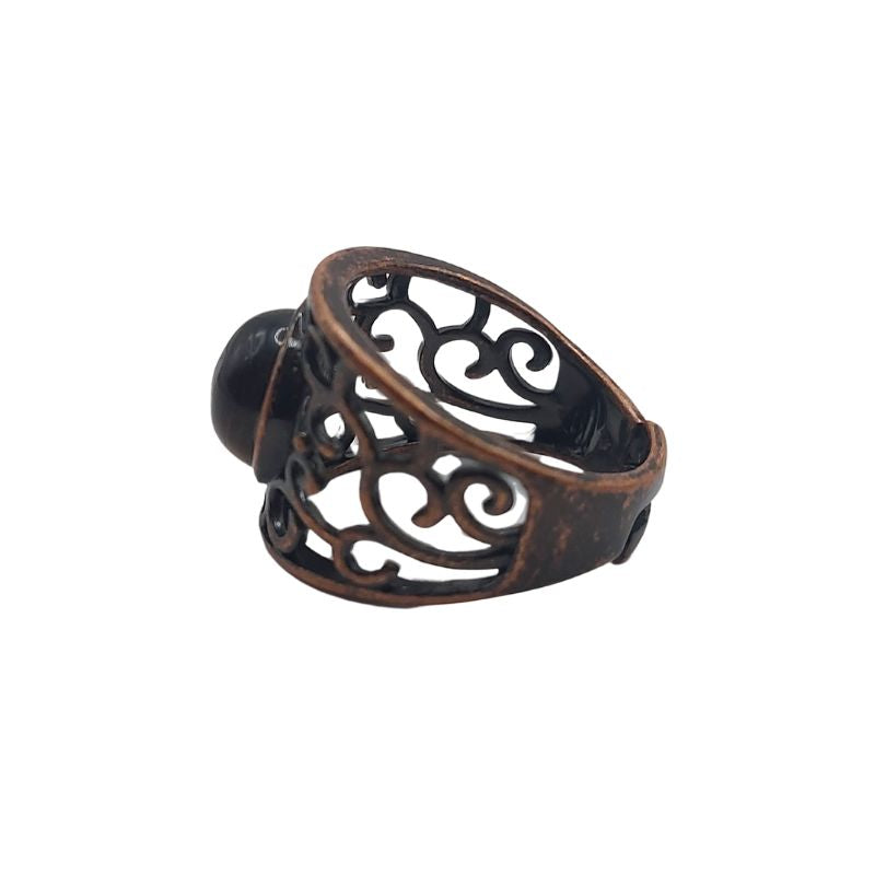 Anneaux Réglables Ronds en Améthyste Naturelle