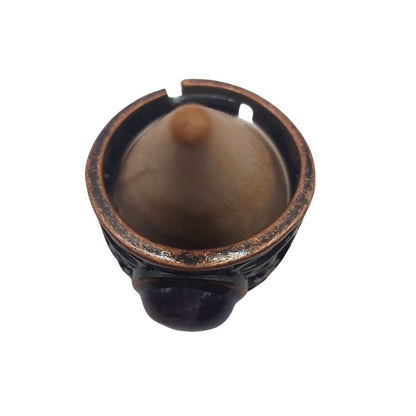 Anneaux Réglables Ronds en Améthyste Naturelle