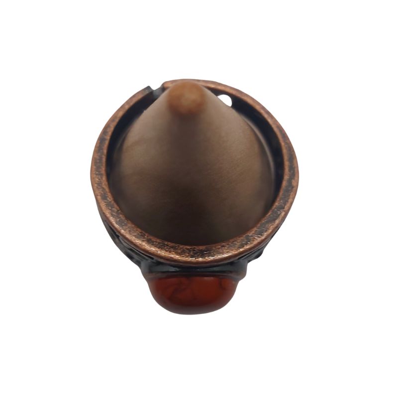 Anneaux Réglables Ronds en Jaspe Rouge Naturel