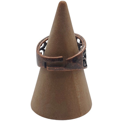 Anneaux Réglables Ronds en Jaspe Rouge Naturel