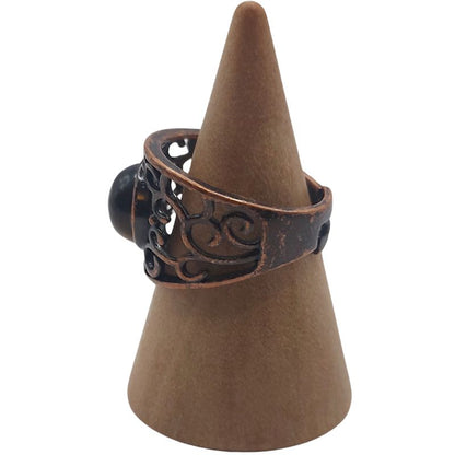 Anneaux Réglables Ronds en Œil de Tigre Naturel