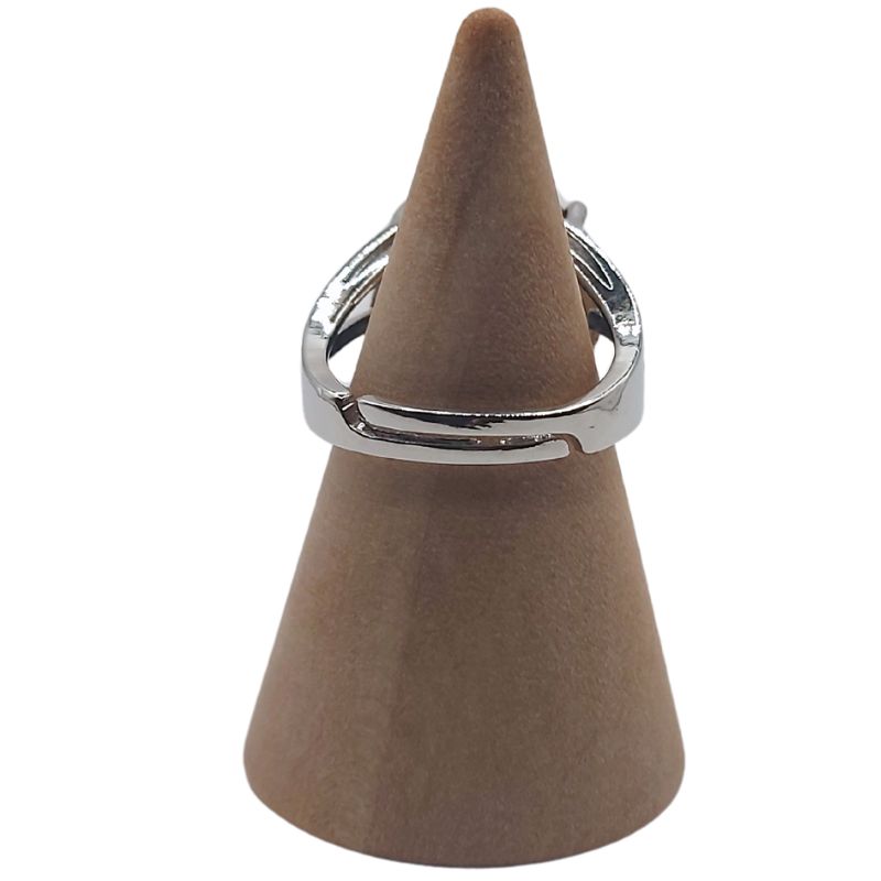 Bague Ajustable en Agate Noire