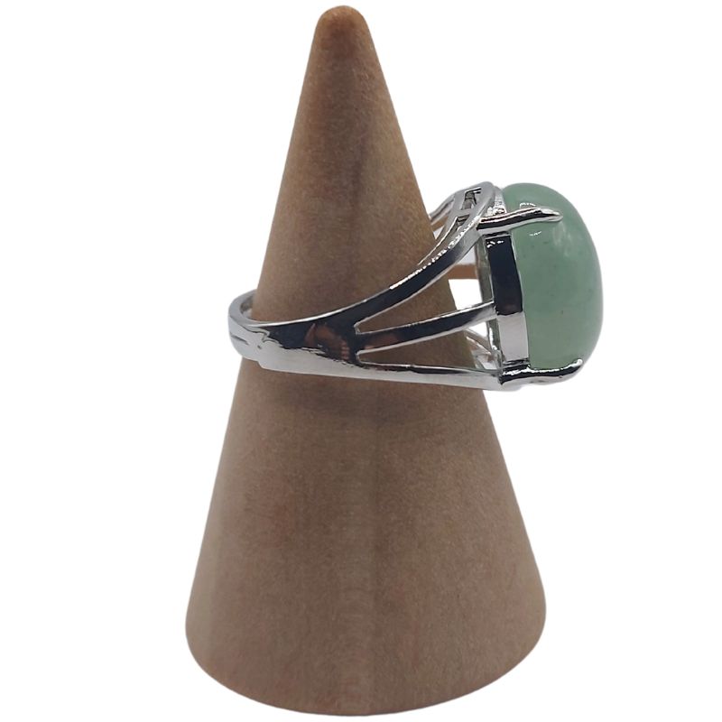 Bague Ajustable en Aventurine Verte